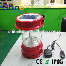 portable High quality led lantern with solar camping lantern usb charger
